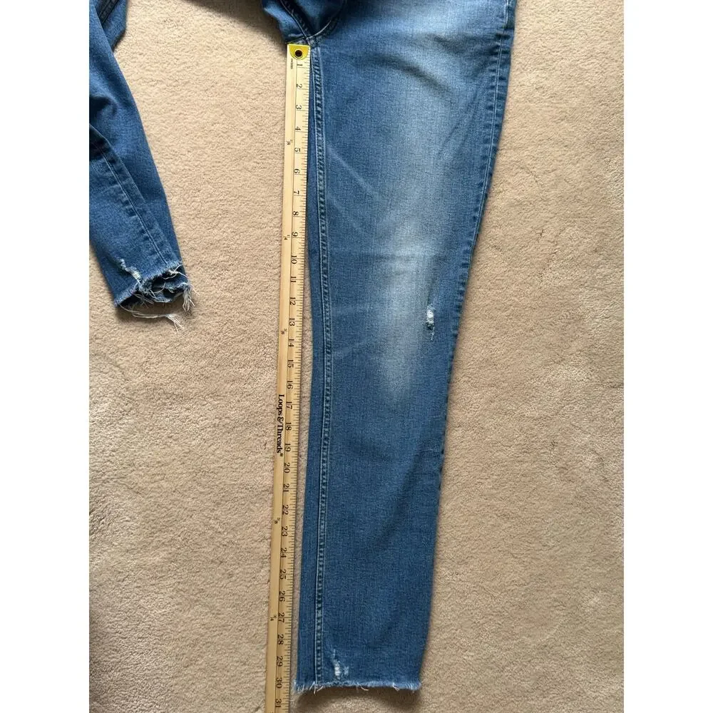 Gap 1969 High Rise Cigarette Straight Leg Dark Indigo Jeans Women's SZ 8/29 TALL - Picture 10 of 10